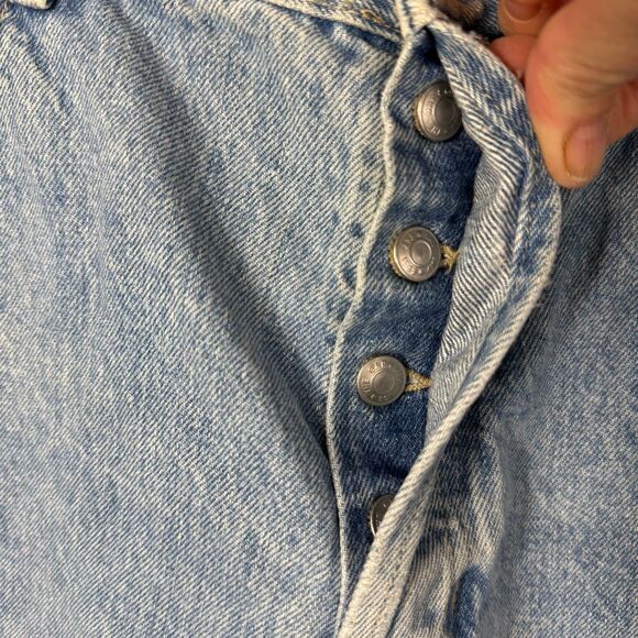 Vintage Gap Loose Fit Cuffed Jean Shorts Y2K Button Fly Size Size 12 C - Picture 7 of 11